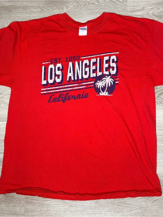 Gildan Other - Los Angeles California Graphic T Shirt XL Red Gildan Short Sleeve Tee